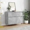 Image de vidaXL Buffets 2 pcs gris béton 40x35x70 cm bois dingénierie 831141