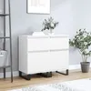 Image de vidaXL Buffets 2 pcs blanc 40x35x70 cm bois d'ingénierie 831165