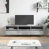 Image de vidaXL Meuble TV gris béton 150x30x445 cm bois dingénierie 831288