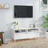 Image de vidaXL Meuble TV blanc 100x345x445 cm bois dingénierie 831893