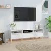 Image de vidaXL Meuble TV blanc 150x30x445 cm bois dingénierie 831909