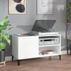 Image de vidaXL Armoire à Disques Meuble de Classement avec Pieds Armoire de Rangement Organisateur de Maison Salon Intérieur 831949