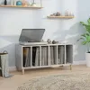 Image de vidaXL Armoire à Disques Armoire Latérale avec Rangement Meuble pour Tourne-Disque Buffet de Salon Industriel Gris 831977