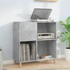 Image de vidaXL Armoire à Disques Armoire Latérale avec Rangement Meuble pour Tourne-Disque Buffet de Salon Industriel Gris 831993
