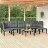 Image de vidaXL Salon de Jardin 8 pcs Ensemble de Meubles de Terrasse Mobilier dExtérieur Chaise de Patio Moderne Noir et Gris 3187765