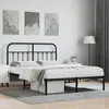 Image de vidaXL Cadre de lit métal avec tête de lit noir 140x190 cm 352578