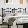 Image de vidaXL Tête de lit de remplacement métal noir 160 cm 353474