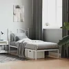Image de vidaXL Cadre de lit métal avec tête de lit blanc 90x190 cm 353480