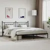 Image de vidaXL Cadre de lit métal sans matelas avec tête de lit noir 193x203cm 353543