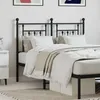 Image de vidaXL Tête de lit de remplacement métal noir 120 cm 353568