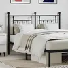 Image de vidaXL Tête de lit de remplacement métal noir 140 cm 353570