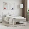 Image de vidaXL Cadre de lit métal sans matelas et tête de lit blanc 120x190 cm 353583