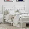 Image de vidaXL Tête de lit de remplacement métal blanc 140 cm 353619