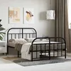 Image de vidaXL Cadre de lit métal sans matelas avec pied de lit noir 120x190cm 353650