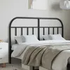 Image de vidaXL Tête de lit de remplacement métal noir 140 cm 353668