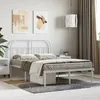 Image de vidaXL Cadre de lit métal sans matelas et tête de lit blanc 120x190 cm 353681