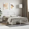 Image de vidaXL Cadre de lit métal avec tête de lit blanc 140x190 cm 353684