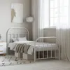 Image de vidaXL Cadre de lit métal avec tête de lit-pied de lit blanc 90x190 cm 353694