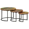 Image de vidaXL Tables gigognes 3 pcs bois massif de récupération 353902