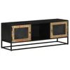 Image de vidaXL Meuble TV 110x30x40 cm bois massif de manguier et fer 353889