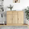 Image de vidaXL Buffet chêne sonoma 91x28x75 cm bois dingénierie 823011