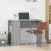 Image de vidaXL Bureau sonoma gris 100x55x75 cm bois dingénierie 823030
