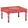 Image de vidaXL Table basse rose bois de manguier massif peint à la main 353762