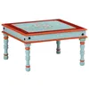 Image de vidaXL Table basse bleu bois de manguier massif peint à la main 353763