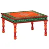Image de vidaXL Table basse orange bois de manguier massif peint à la main 353765