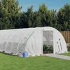 Image de vidaXL Serre avec cadre en acier blanc 24 m² 6x4x2 m polytunnel serre à cadre froid serre pour tomate serre de jardin 3188073