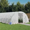 Image de vidaXL Serre avec cadre en acier blanc 32 m² 8x4x2 m 3188074
