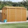 Image de vidaXL Abri de jardin marron clair 191x300x198 cm acier galvanisé rangement de jardin abri à outils de jardin 3188277