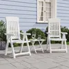 Image de vidaXL Chaises inclinables de jardin 2 pcs blanc PP 364710
