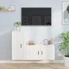 Image de vidaXL Ensemble de meubles TV 2 pcs Blanc Bois dingénierie 3188470