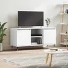 Image de vidaXL Meuble TV blanc 104x35x50 cm bois dingénierie 827004