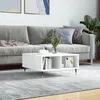 Image de vidaXL Table basse blanc brillant 60x60x30 cm bois dingénierie 827030