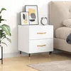 Image de vidaXL Table de chevet blanc 40x35x47 5 cm bois d'ingénierie 827260