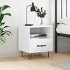 Image de vidaXL Table de chevet blanc 40x35x475 cm bois d’ingénierie 827420