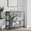Image de vidaXL Table console sonoma gris 75x345x75 cm bois dingénierie 833411