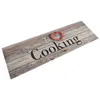 Image de vidaXL Tapis de cuisine lavable impression cuisine gris 60x180 cm 136547