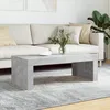 Image de vidaXL Table basse gris béton 102x50x36 cm bois dingénierie 823370