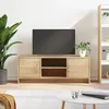 Image de vidaXL Meuble TV chêne sonoma 102x30x375 cm bois dingénierie 823256