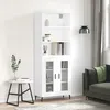 Image de vidaXL Buffet haut Blanc 69 5x34x180 cm Bois dingénierie 3189333