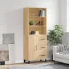 Image de vidaXL Buffet haut Chêne sonoma 695x34x180 cm Bois dingénierie 3189472