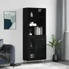Image de vidaXL Buffet haut Noir 695x34x180 cm Bois dingénierie 3189502