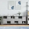Image de vidaXL Buffets 3 pcs gris béton bois dingénierie 3190153
