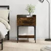 Image de vidaXL Table de chevet chêne fumé 40 5x31x60 cm bois dingénierie 825897