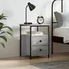 Image de vidaXL Table de chevet sonoma gris 34x355x50 cm bois dingénierie 826019