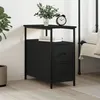 Image de vidaXL Table de chevet noir 30x60x60 cm bois d'ingénierie 826063