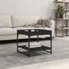 Image de vidaXL Table basse noir 495x495x45 cm bois dingénierie 832808